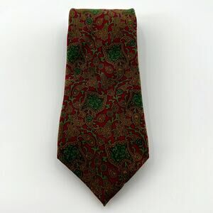 Salvatore Ferragamo 100% Seta Silk Tie - Floral Paisley Design